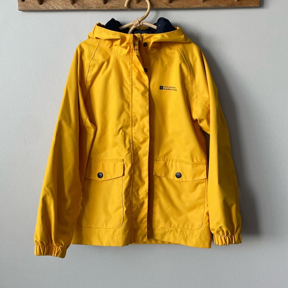 Mountain Warehouse Child Yellow Hooded Raincoat Size 7 - 8